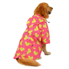 HDE chubasquero para perro con abertura para arnés, paseos seguros