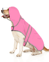 HDE impermeable para perros con capucha transparente rosa, ideal para días de lluvia