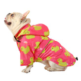 HDE perro-impermeable poncho de doble capa con capucha removible, seco y cómodo