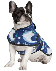 HDE poncho para perro con apertura para arnés, ideal para paseos.