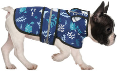 Poncho impermeable HDE para perro con capucha reflectante y ajuste cómodo.