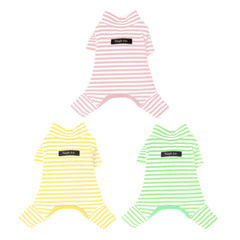 Pijama para perro Hdwk&Hped, frente estriado en algodón suave para todas las estaciones.