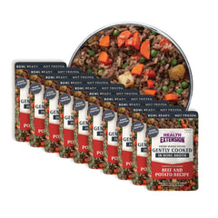 Health Extension Gently Cooked res y papa, comida lista para servir