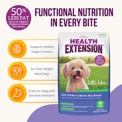 Health Extension Little Bites Lite con probióticos para salud digestiva.