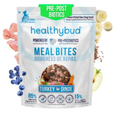 Healthybud bocados de pavo deshidratados, premio sabroso y proteico para perros.