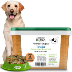 Healthy Dogma PetMix Cena de Res Envase 10lb, ideal como comida principal nutritiva para perros activos.