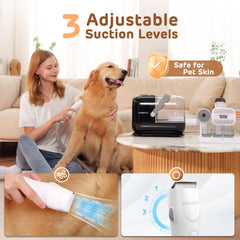 HEAPETS cortapelos eléctrico de bajo ruido para mascotas en casa.