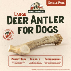 Heartland Antlers mordedor de larga duración para perros agresivos