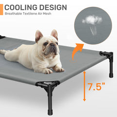 Cama para perro Heeyoo con estructura de acero resistente y estable.