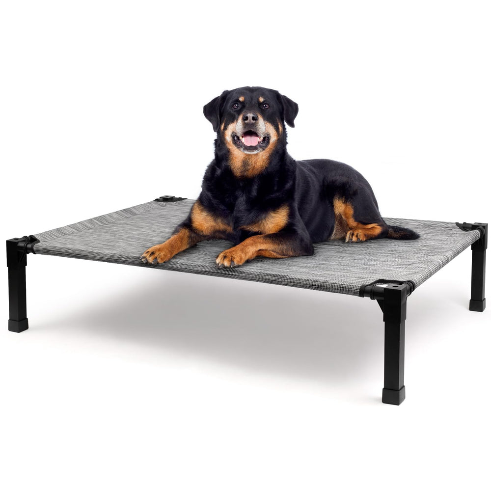 Cama para perro Heeyoo elevada y fresca con malla para buena aireación.