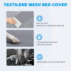 Heeyoo cama para perro con estructura de acero pintado, resistente al exterior.