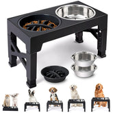 Heeyoo comedero elevado para perros con base estable para comodidad al comer.