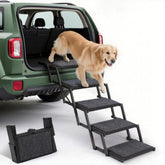 Heeyoo escaleras para perro para coche, 5 pasos plegables, acceso seguro