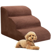 Heeyoo escalera de tres tramos para perros, espuma firme y estable.