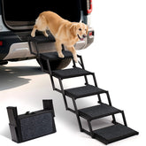 Heeyoo escalones para perros desplegados, acceso cómodo al coche para perros grandes.