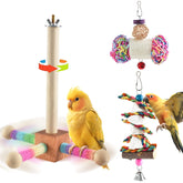 Henyopet percha interactiva giratoria para aves - fomenta ejercicio y entretenimiento seguro.