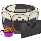 HEPEENG jaula-mascotas-8-paneles-interior-exterior ofrece espacio versátil para interior y exterior.