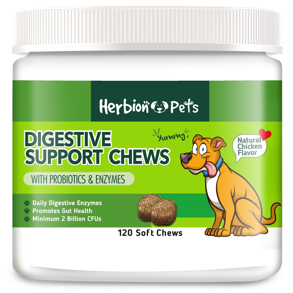 Herbion Pets: gomitas digestivas para perros, sabor pollo, apoyo suave a la digestión