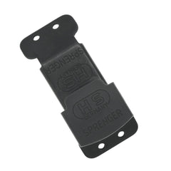 Bucle Herm Sprenger ClickLock negro de acero inoxidable con cobertura plástica protectora.