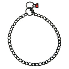 Herm Sprenger collar de entrenamiento negro en acero inoxidable, 22 pulgadas, para control seguro.