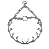 Collar de púas Herm Sprenger, vista frontal, facilita control suave durante paseos y entrenamiento.