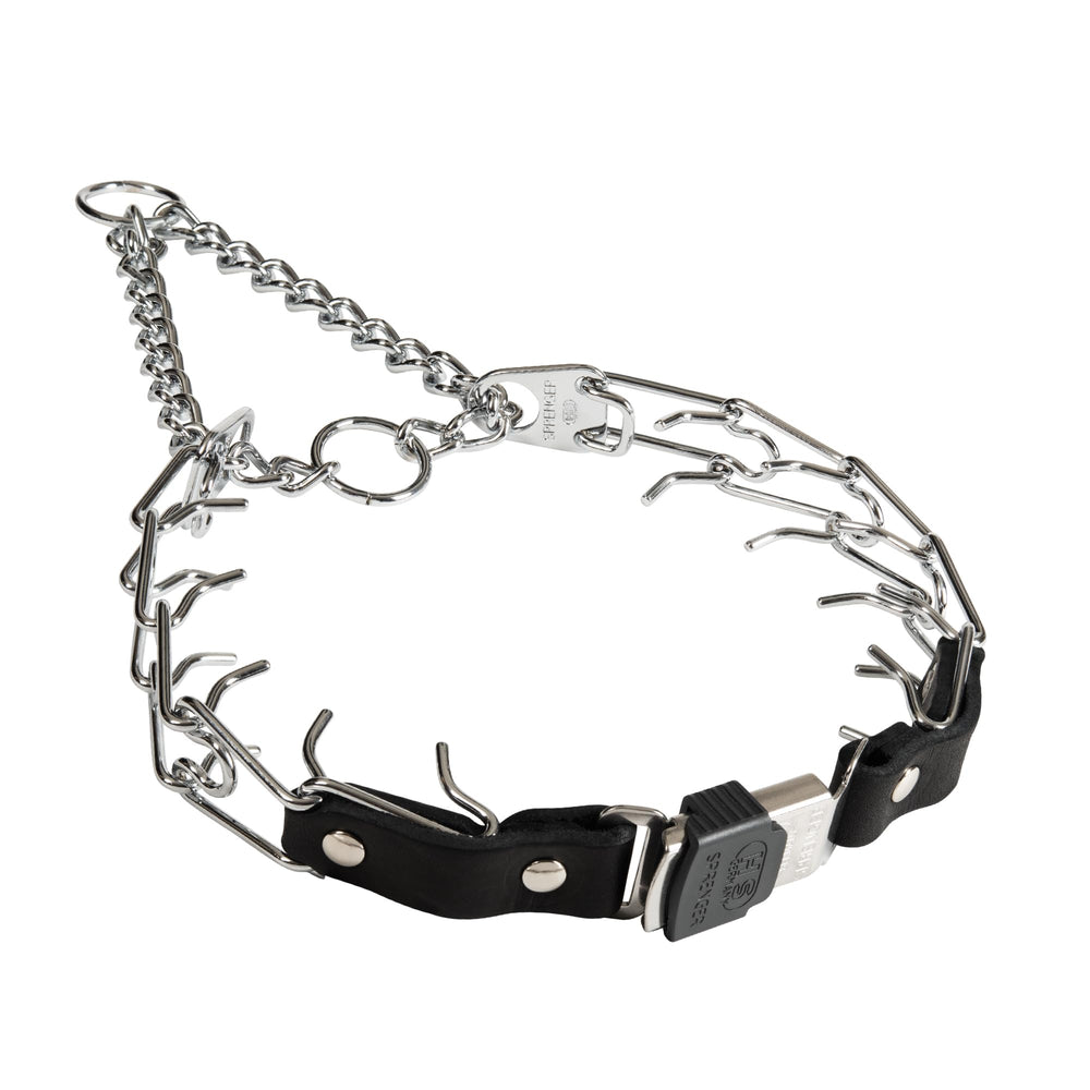 Collar de púas Herm Sprenger con cliclock para paseos sin enredos.