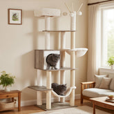 Hey-brother árbol-gato-madera vista-general: integración cómoda en la sala para juego y descanso