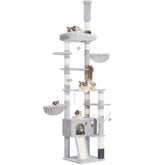 Hey-brother arbol-gatos torre ajustable hasta techo para gatos grandes