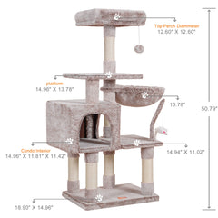Heybly arbol gato postes sisal: rascado natural y desgaste controlado.