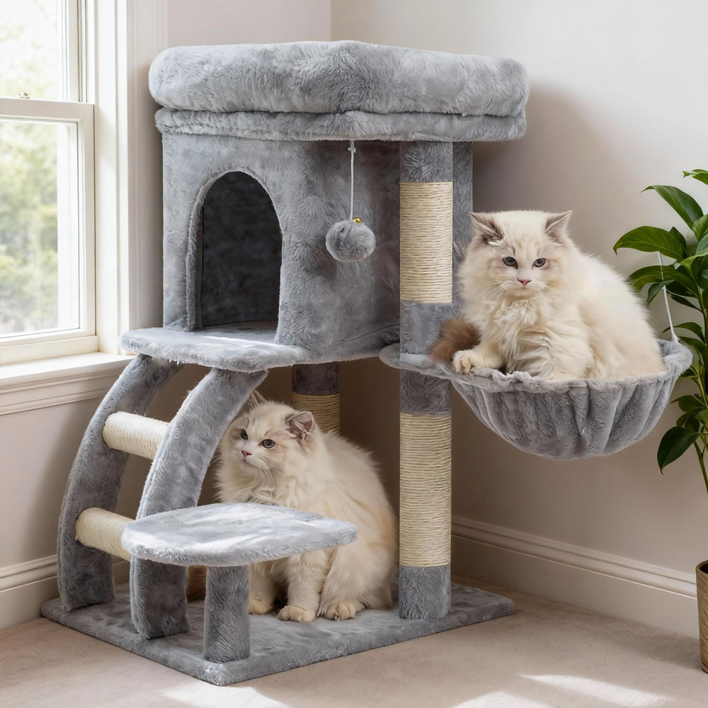 Heybly torre para gato con plataforma superior para descanso seguro.
