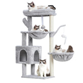 Heybly arbol gato, torre con postes de sisal para arañar y escalar.