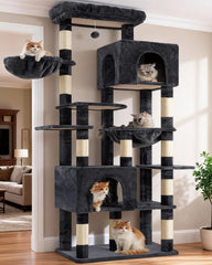 Heybly arbol para gatos: plataforma superior para descanso elevado y observación.