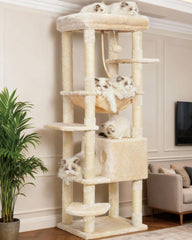 Heybly árbol para gatos, vista general, ideal para felinos grandes y activos.