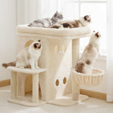 Heybly torre para gatos: percha superior amplia para gatos grandes.