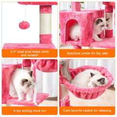 Heybly arbol gatos cesta acolchada para sentirse seguro y cómodo.