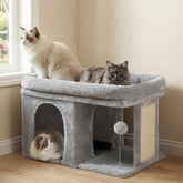 Heybly Árbol para Gatos 14 pulgadas con cama superior para relajarse.