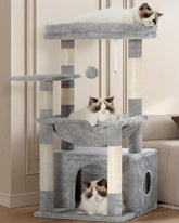Heybly árbol para gatos con plataforma amplia para descanso cómodo en casa.