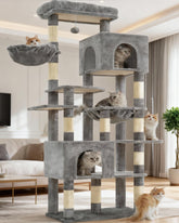 Heybly árbol para gatos: plataforma superior amplia para descanso y observación.