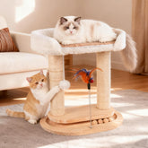 Heyfriday arbol gato madera 5 en 1: torre de juego para interiores