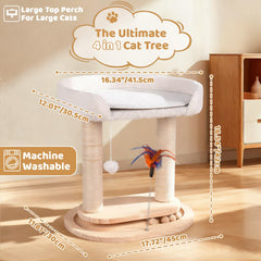Heyfriday cama integrada en arbol para gato ofrece descanso cómodo