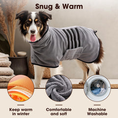HezzLuv bata para perro con ajuste velcro: seguridad y comodidad durante el secado.