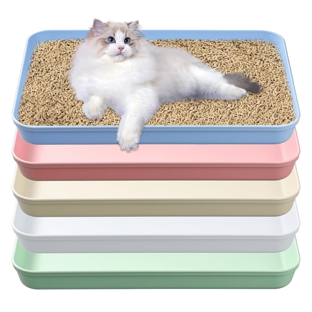 HFYZZ bandeja para gatos mediana, rosa, fácil de limpiar y adecuada para gatitos.