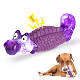 Juguete HGB duro cocodrilo para perros, ideal para masticar con energía.