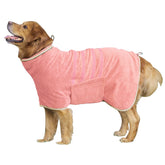 Bata para perro HhiMyOct rosa, secado rápido del pelaje tras el baño.
