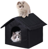 Casa de gato hhong-ri-sheng, vista exterior impermeable, ideal para uso al aire libre.