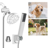 Ducha Hibbent para mascotas con cuatro modos de pulverización para un baño suave.