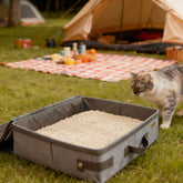HiCaptain caja de arena portátil para gatos con tapa y asa para viajar