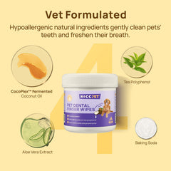 HICC PET toallitas aroma suave, aliento más fresco para mascotas