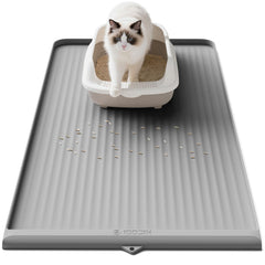 Alfombra para caja de arena HICOOI con borde elevado y captura de desorden