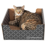 Hide & Scratch: caja rasca gato diamante oscuro para juego y descanso.